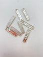 Link Glitter 35x8mm Silver