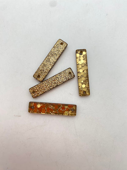 Link Glitter 35x8mm Bronze