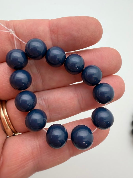 Round 10mm Navy