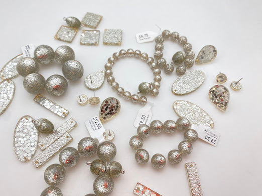Link Glitter 35x8mm Silver