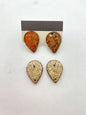Stud with loop 25x17mm Glitter Bronze
