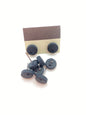 Stud with loop 10mm Satin Matte Jet