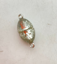 Magnetic Clasp 18x12mm Glitter Silver