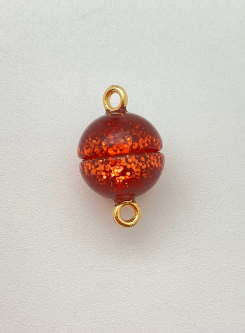 Magnetic Clasp 12mm Glitter Cherry