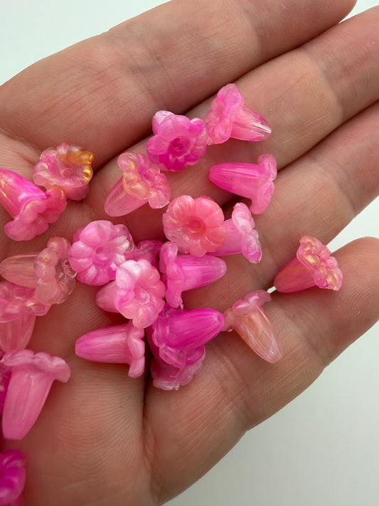 Flower Cap 11x10mm Golden Fuchsia