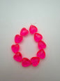 Faceted Heart 15mm Pink Neon