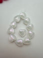 Faceted Heart Bead 15mm Unicorn Glow