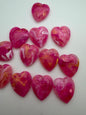 Faceted Heart Pendant 36mm Golden Fuchsia