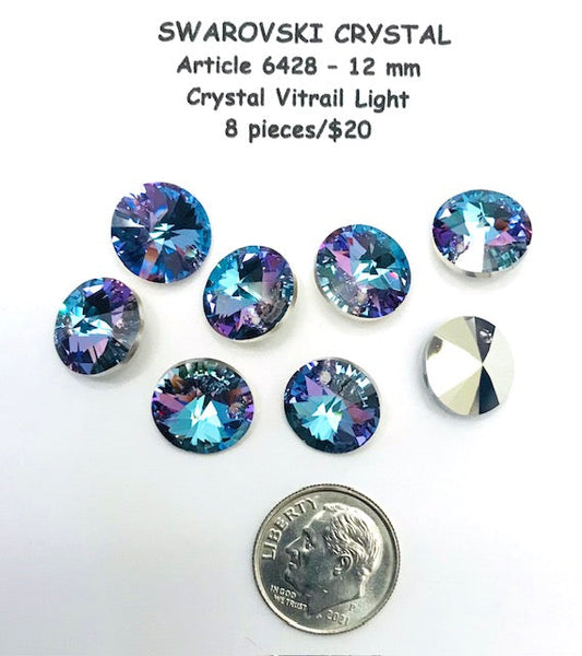 Swarovski Crystal Beads/Pendants - Article 6428 - 12mm - Crystal Vitrail Light