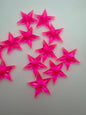 Faceted Star Pendant 38mm Pink Neon