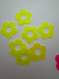Flower Pendant 35mm Yellow Opal Neon