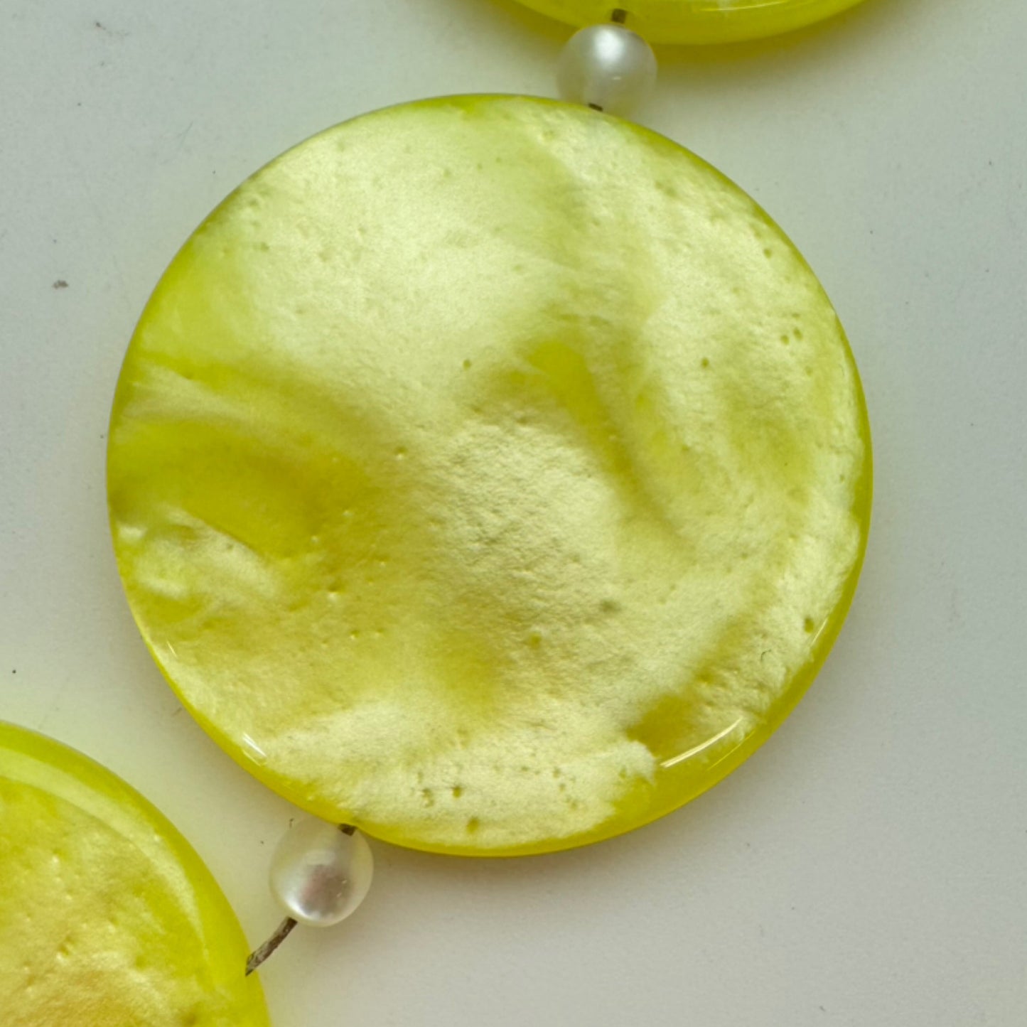 Lentil 44mm Yellow Marble