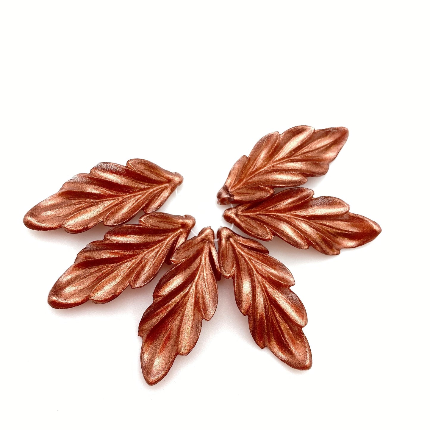 Leaves Drop 40x16mm Copper
