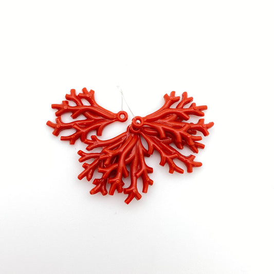 Coral Branch Drop 28mm Red Coral
