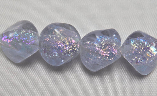 Light Lavender Rainbow Dichroic Glass Bead