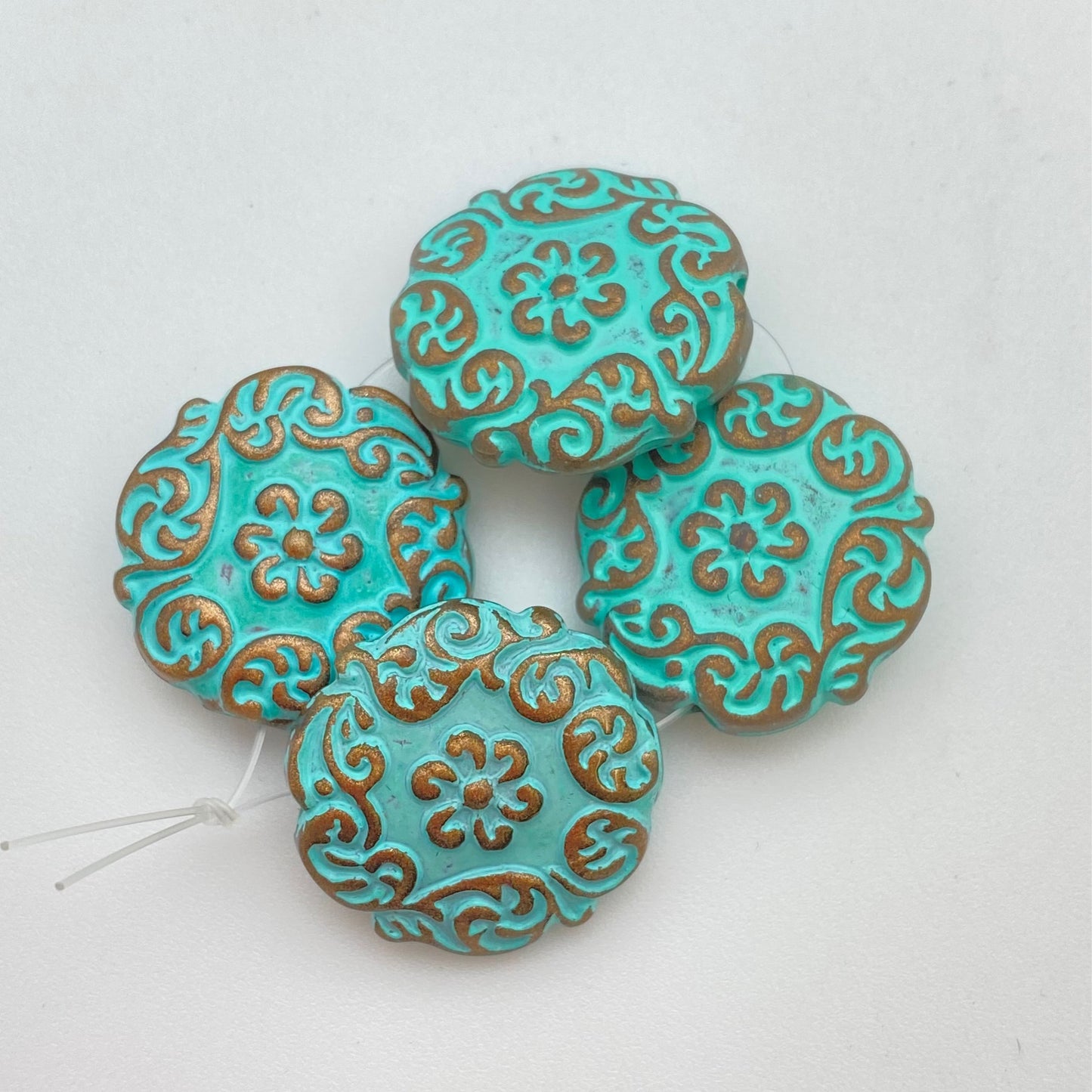 Inlay Lentil Baroque 22mm Patina