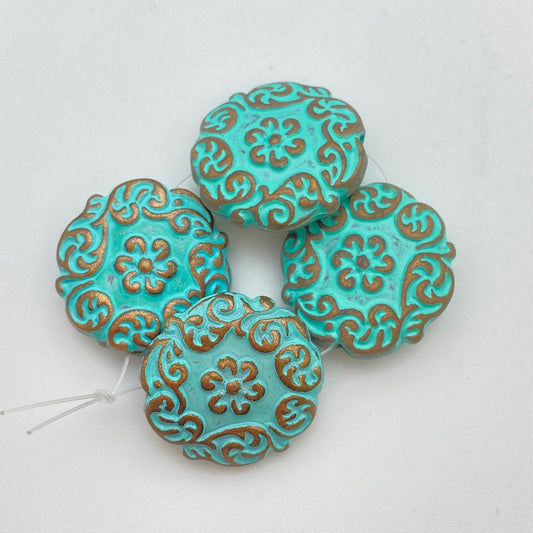 Inlay Lentil Baroque 22mm Patina
