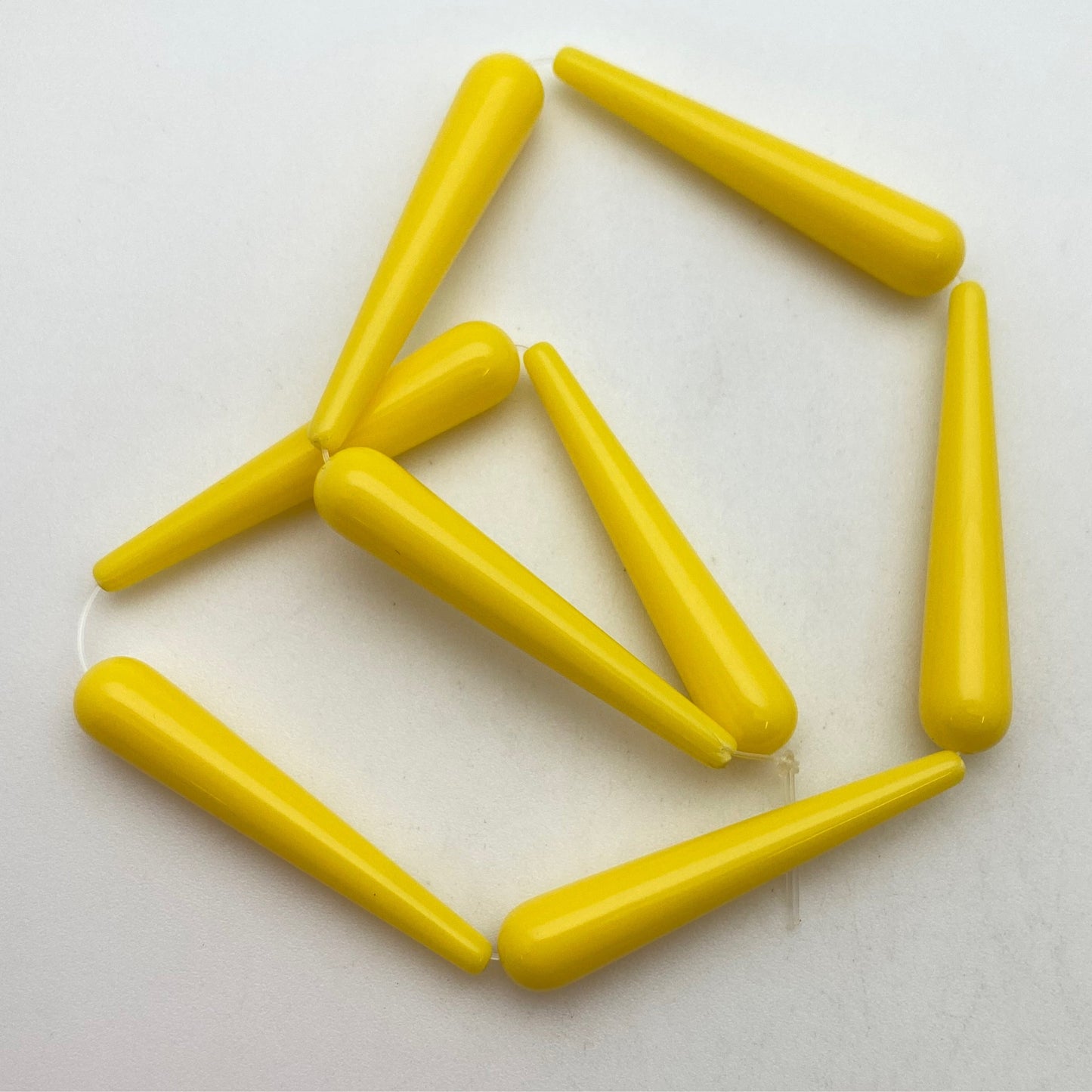Long Tear Drop 38mm Zinc Yellow
