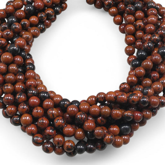 Mahogany Obsidian Round 6mm 8mm