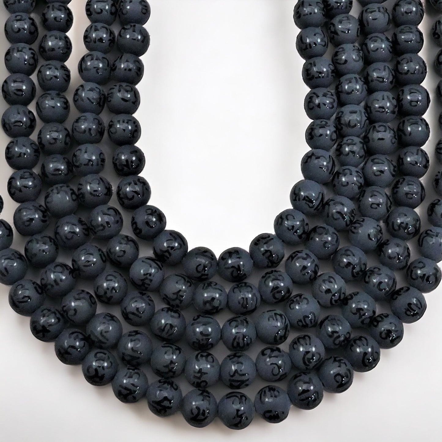 Onyx w/ Mantra Symbol Matte Round