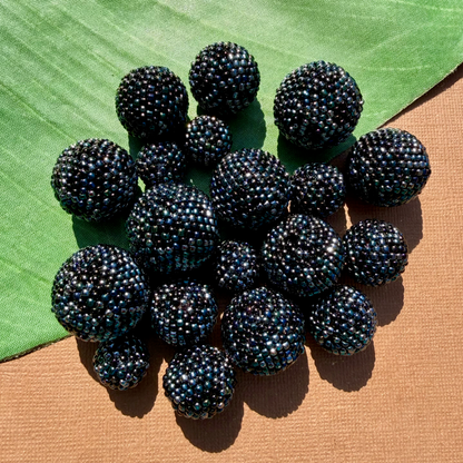 Midnight Blue Beaded Beads - Confetti