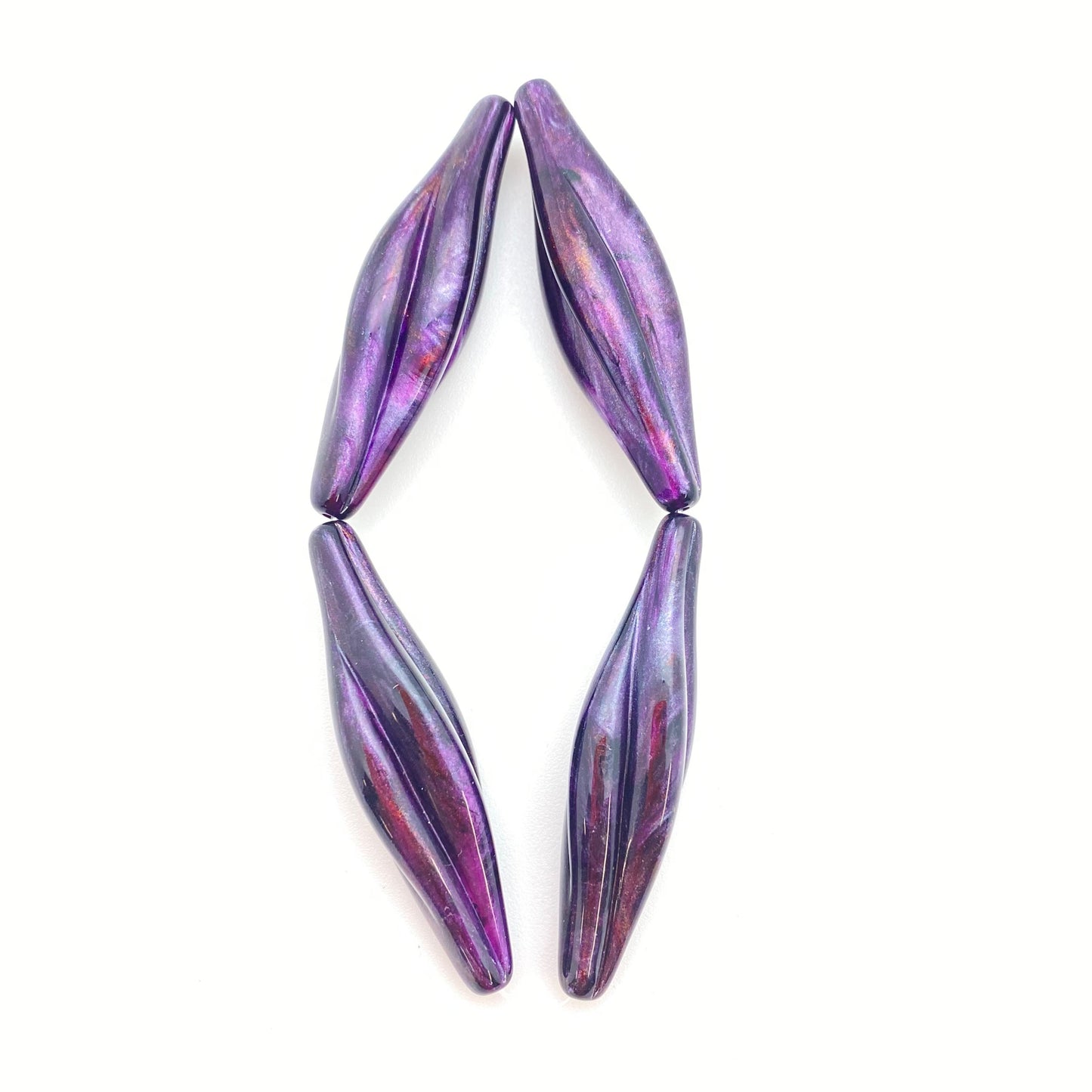 Long Twist 42mm Purple Marble