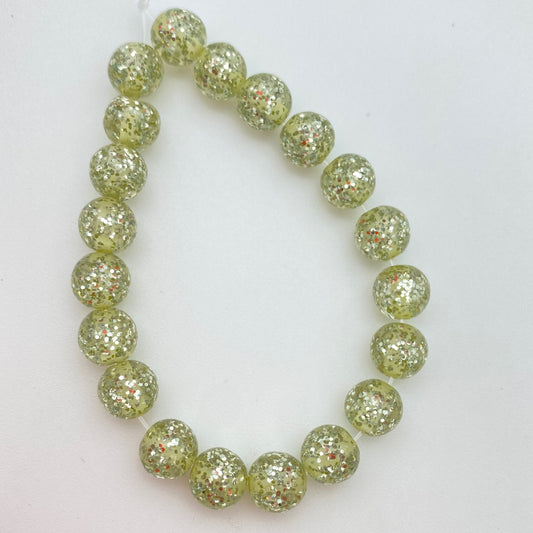 Glitter Round 8mm Seafoam