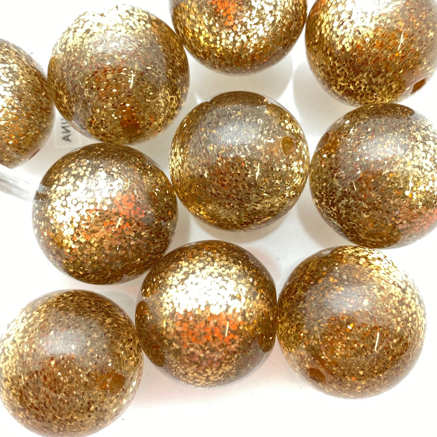 Glitter Round 20mm Bronze