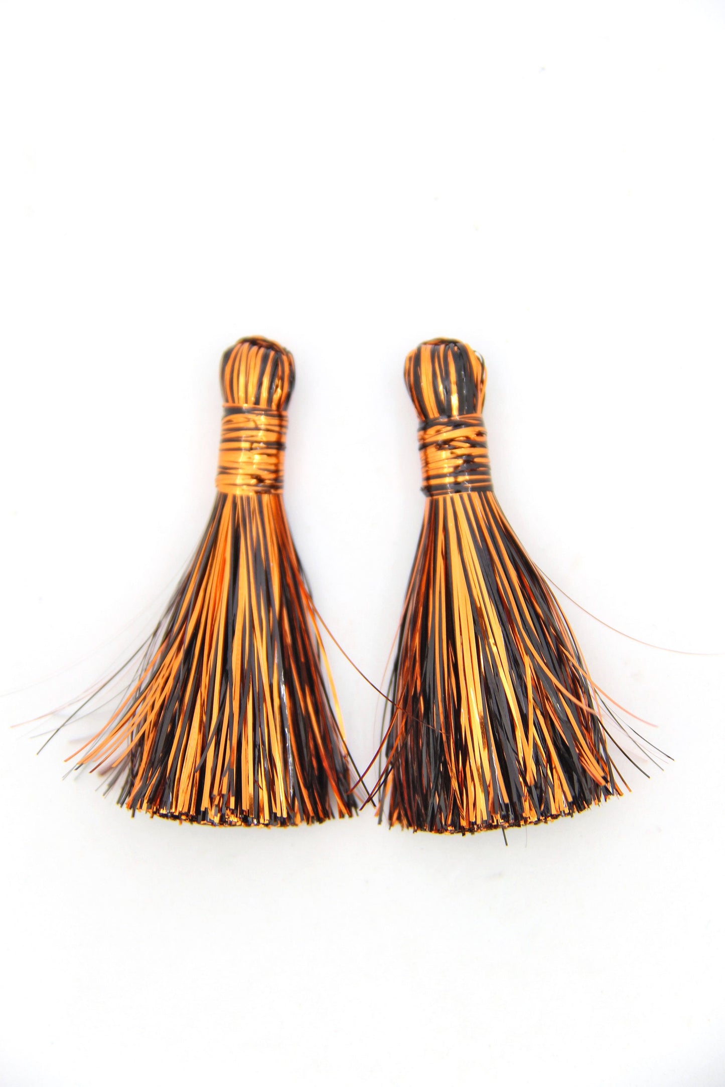Halloween Tinsel Tassels, 2.5" Metallic Jewelry Making Tassels