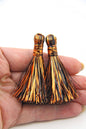 Halloween Tinsel Tassels, 2.5" Metallic Jewelry Making Tassels