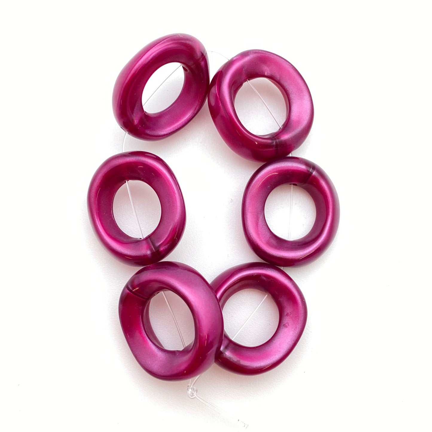 Ring Bead 22mm Violet Pearl