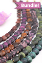 Bead Bundle: Cascading Eclipse Coin Bone Beads, 6 Strands, 12mm, 138 beads