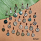 Roman Glass Round Pendants - 1 Piece