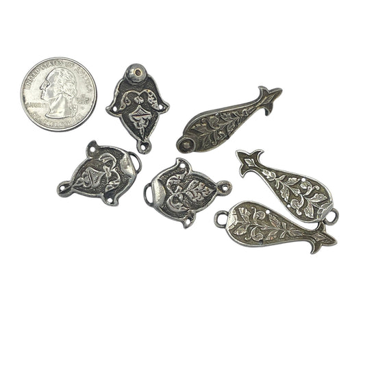 Matched Ethnic Silver Pendants in Two Groups - Rita Okrent Collection (P755)