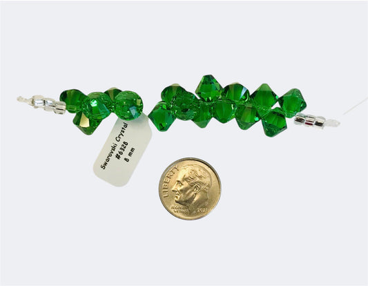 Swarovski Crystal Beads - Article 6328 - 8mm - Fern Green