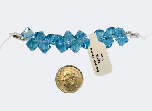 Swarovski Crystal Beads - Article 6328 - 8mm - Aquamarine