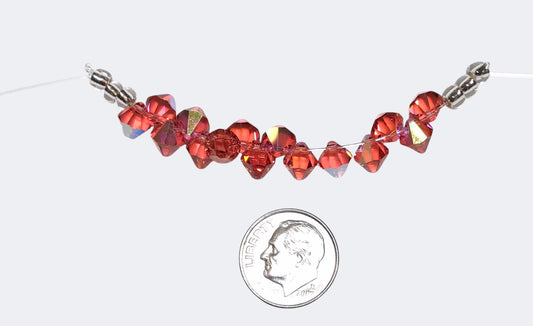 Swarovski Crystal Beads - Article 6301 - 6mm - Padparadscha AB