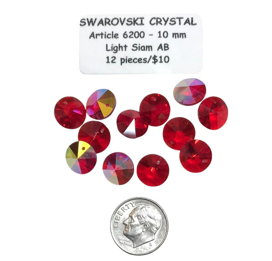 Swarovski Crystal Beads/Pendants - Article 6200 - 10mm – Light Siam AB