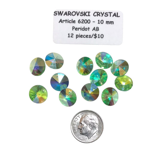 Swarovski Crystal Beads/Pendants - Article 6200 - 10mm – Peridot AB
