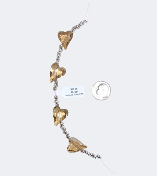 Swarovski Crystal Beads – Article 5743 – 17mm – Crystal Golden Shadow
