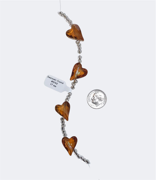 Swarovski Crystal Beads – Article 5743 – 17mm – Crystal Copper