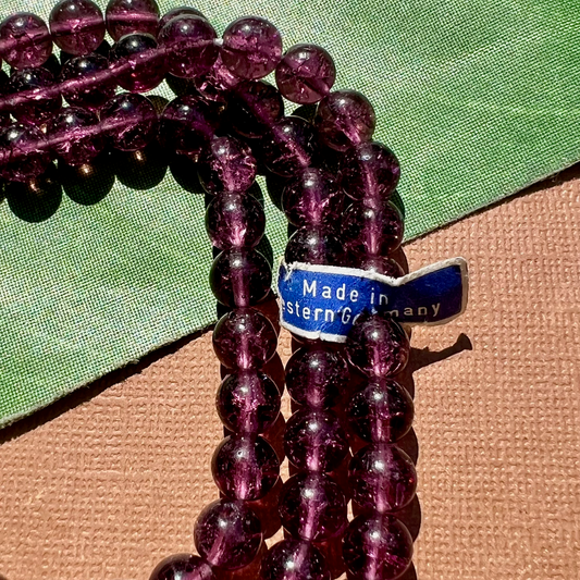 Purple Crackle 8mm & 10mm Beads - 100 Pieces