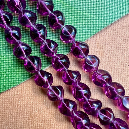 Purple Diamond Cube Beads - 50 Pieces