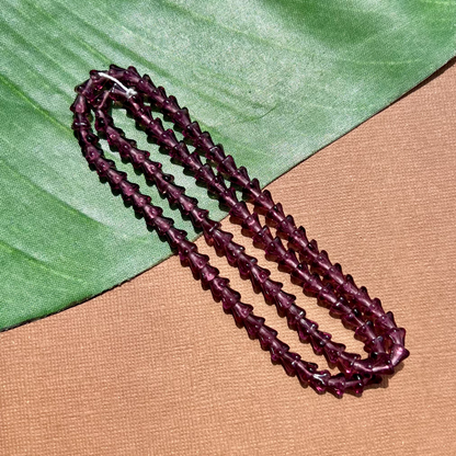 Purple Small Flower Cap Beads - 100 Pieces