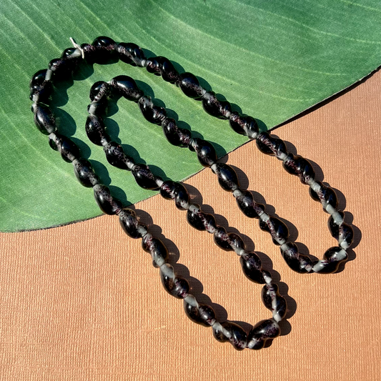 Purple Twisted Tube Beads - 40 Pieces