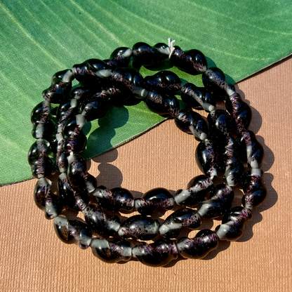 Purple Twisted Tube Beads - 40 Pieces