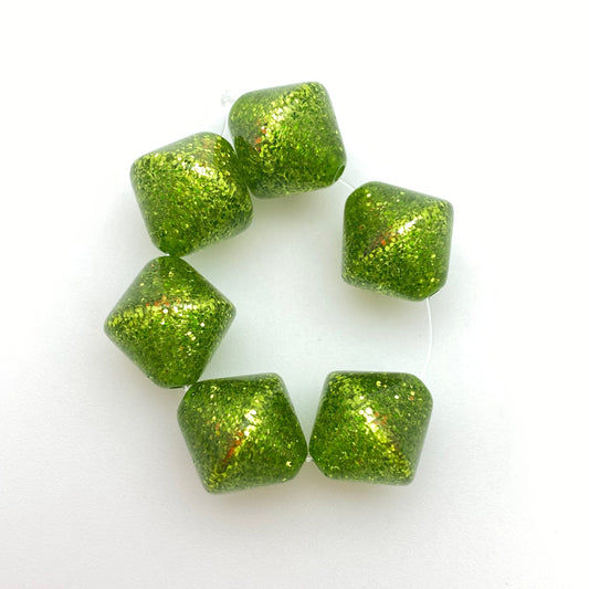 Glitter Bicone 16mm Kiwi