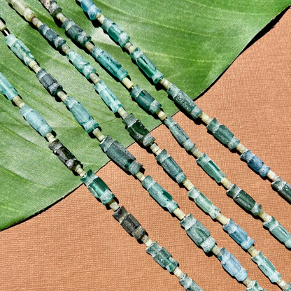 Roman Glass Carved Bead Strands