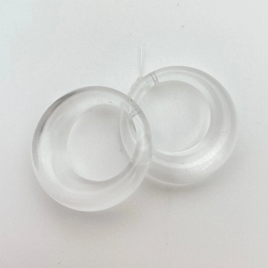 Hoop with top hole 35mm Clear