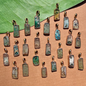Roman Glass Rectangle Pendants - 1 Piece